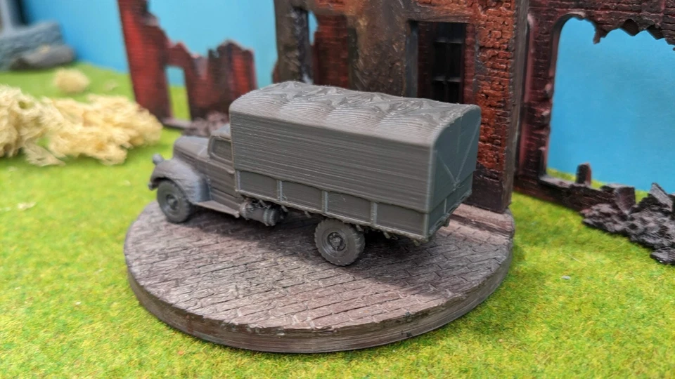 Militare Camion US (D) . T110 " Boxbed Coperto " Come WW2 Autocarro Kit 1/87 - Immagine 3 di 3