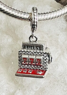 Slot Machine Charm S925 Silver Charm for Bracelet, Casino Charm, Silver Jewelry
