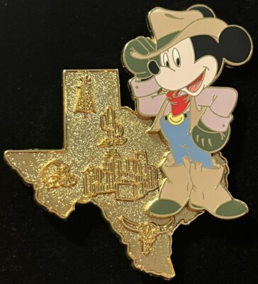Disney Shopping Texas Mickey Mouse Cowboy  State Series RARE 2009 Pin
