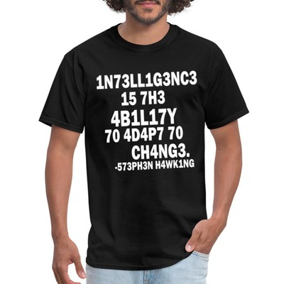 Stephen Hawking Leetspeak Men's T-Shirt