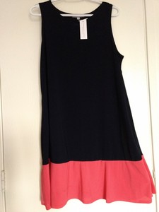 navy coral dress