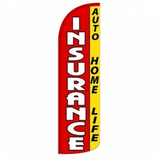 INSURANCE Flutter Feather Flag Only Blade Banner 30 Wider SUPER SWOOPER