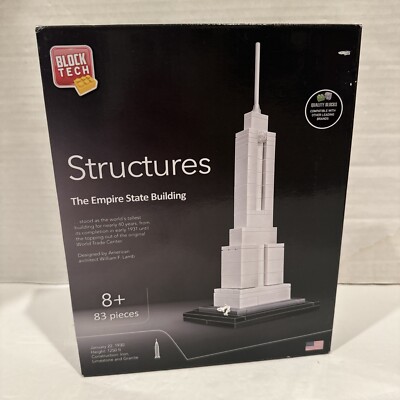 Block Tech Structures EMPIRE STATE BUILDING 83 Pc Architecture NEW