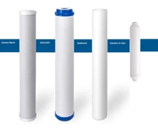 Replacement Commercial RO Reverse Osmosis Water Filters 2.5" x 20" w/ Inline