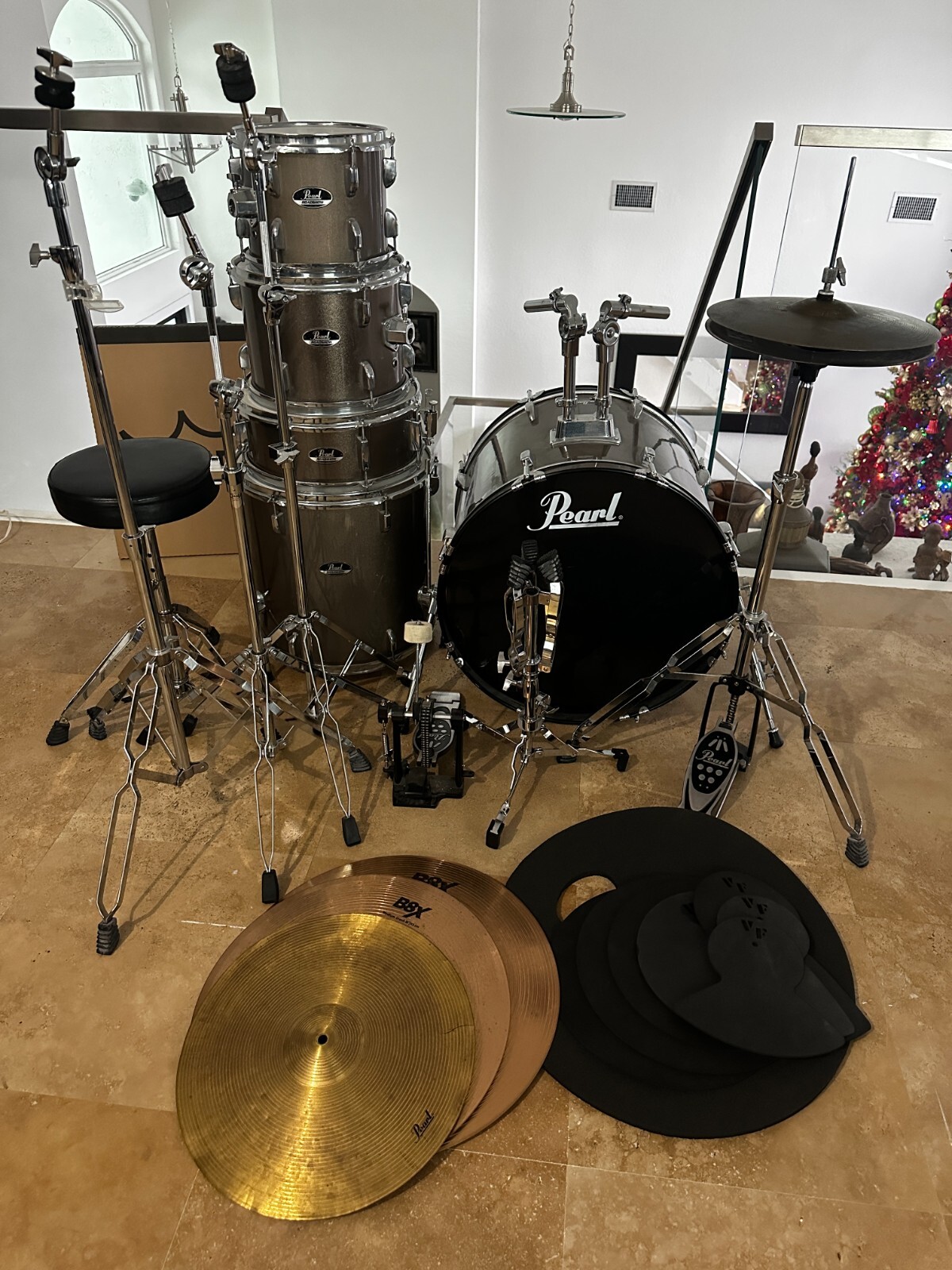 Pearl Roadshow Drum Set with Hardware and Cymbals eBay