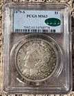 1879-S PCGS MS63 CAC Morgan Silver $1 - Attractively Toned