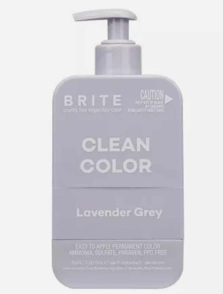 BRITE Clean Permanent Hair Color Kit LAVENDER GREY, PLUM, Light Brown (YOU PICK) eBay