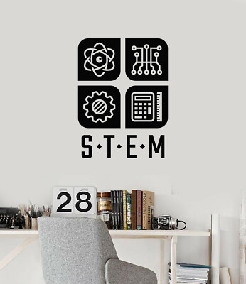 Vinyl Wall Decal STEM School Education Science Classroom Stickers (ig5787)