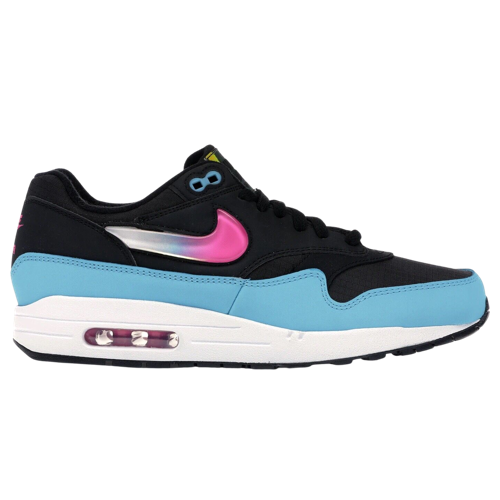 Nike Air Max 1 Jewel Swoosh - Black Blue Furry for Sale Nike Air Max 1 Jewel Swoosh - Black Blue Furry for Sale