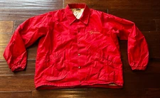 VTG West Wind Red Gold The Greenbriar Mens Large Varsity Snap Button Jacket