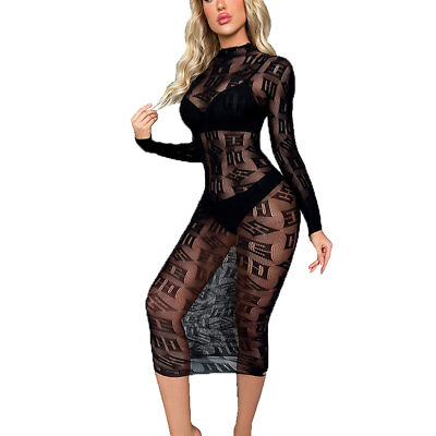 chinese dress ladies Fishnet dress – Fashione Shanone main image 1