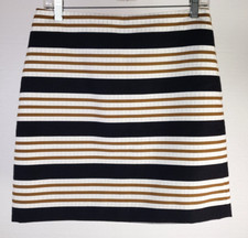 Ann Taylor Loft Size 4 Woman's Pencil Straight Skirt Striped Lined