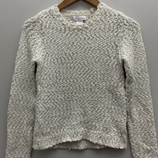 Girls Tommy Bahama Large Size 14 White with Silver Metallic Thread Sweater