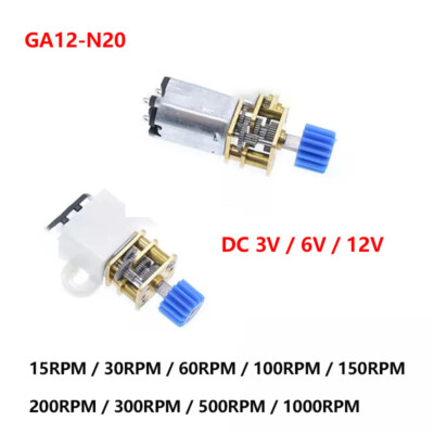 N20 Single Shaft Worm Gear Motor 25rpm (1pcs) - La008 26 Types 3V 6V 12V/100RPM Speed Reduction Gear Motor Metal Gearbox Wheel Shaft E Gear Reducer - Foto 10