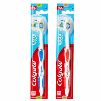 Colgate 55676 Extra Clean Full Head Soft Bristle Toothbrush Assorted Colors 12ct