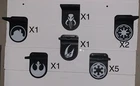 Lego Star Wars Helmet Custom Wall Mounts - Full Set with Magnetic MiniFig Mounts