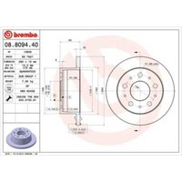 Brembo 2X Bremsscheibe Hinten Ø280Mm Voll FüR Peugeot Boxer Kasten Fiat Ducato