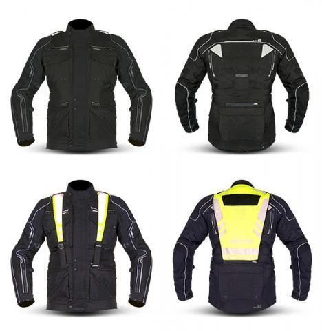 AKITO LATITUDE TEXTILE WATERPROOF THERMAL TRIPPLE LAYER MOTORCYCLE JACKET  BLACK | eBay