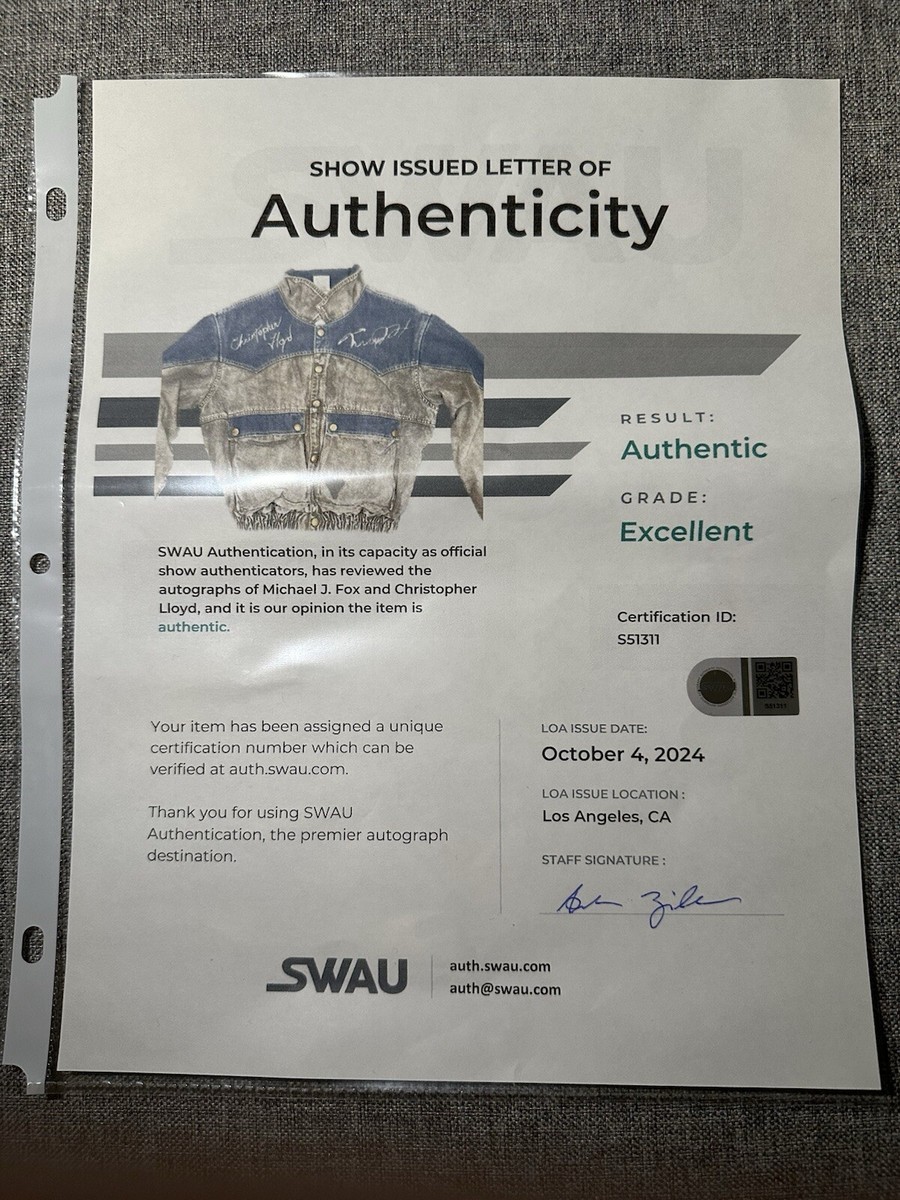 HEADGOONIE - MICHAEL J FOX & CHRISTOPHER LLOYD Signed Back to the