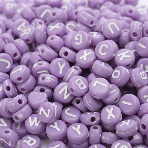 Multicolor Acrylic Spacer Beads Letter Alphabet Bead Craft Jewelry Making Charms - Picture 18 of 22