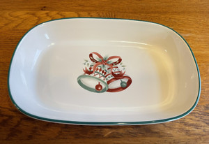 Plaltzgraff Winterberry Christmas Bells Candy Nut Dish