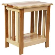 Mission Style End Table, Handcrafted, Maple/Cherry Wood, Amish, Made in USA