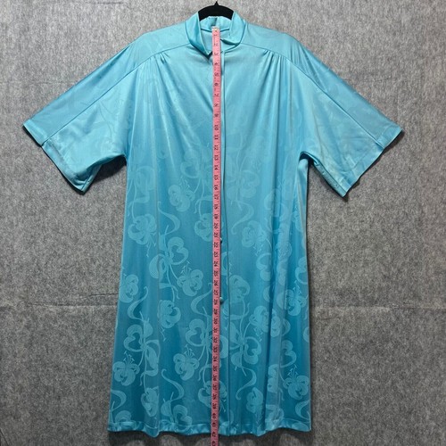 Vintage 70s Vanity Fair Robe House Coat Lounger Cover Up Floral Print Medium - Picture 4 of 9