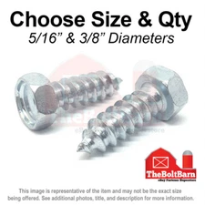 (All Sizes & Qty's) Indented Hex Head Self Tapping Sheet Metal Screws Zinc
