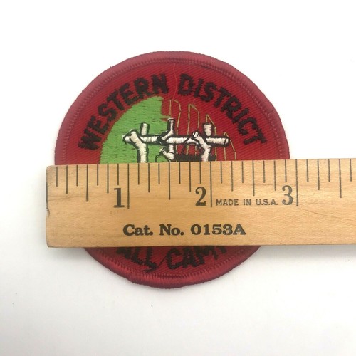 VTG 1972 Boy Scouts BSA Western District Fall Camporee Patch Fire with Kettle - Picture 4 of 4