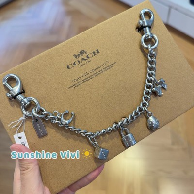 NWT Coach Silver Swagger Chain Bag Charm CBK40 Silver Color(no NWT Coach Silver Swagger Chain Bag Charm CBK40 Silver Color(no