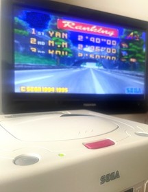 SEGA Saturn HST-0014 Boxed Console Bundle Modem HSS-0148 6 Games NTSC-J
