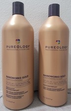 PUREOLOGY NANOWORKS GOLD SHAMPOO  CONDITIONER 33.8 OZ EA - NEW