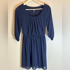 by & by Classic Navy Wedding Midi Dress - Small - P2P & Hip to Hem 18”