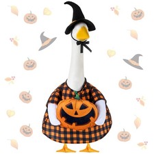 Sanwuta Halloween Porch Goose Outfit for 23" Pumpkin Goose Pillow Design