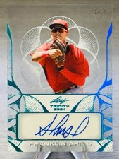 💫⚾️FRANKLIN ARIAS 2024 Leaf Trinity Clear Platinum Foil SP Auto /49 RED SOX⚾️💫