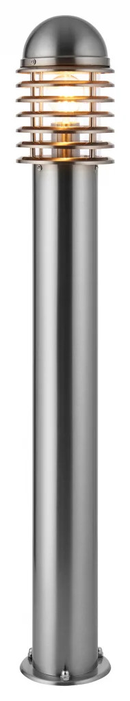 Outdoor Light Silver Louvre Bollard IP44 Stainless Steel 1m Endon YG-6003-SS