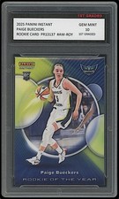 Paige Bueckers 2025 Panini Instant WNBA Dallas Wings Rookie Card 1st Graded 10