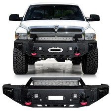 Vijay Fit 1994-2002 Dodge Ram 150025003500 Front Bumper With Lights D-rings