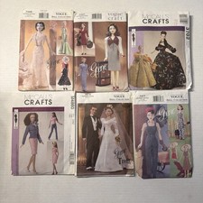 Collection Of 6 Doll Sewing Patterns - Already Cut - AS-IS