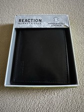Wallet Black Kenneth Cole REACTION Men's Leather Bifold-NEW