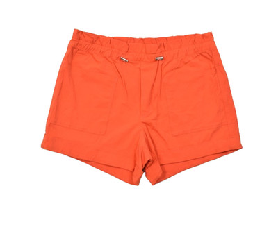 Athleta Women's Size 4 Orange Trekkie Hike Shorts Elastic Drawcord Waist Lightwe