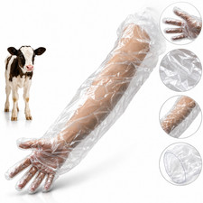 Veterinary Long Arm Insemination Gloves PE Cow Palpation Exam Disposable