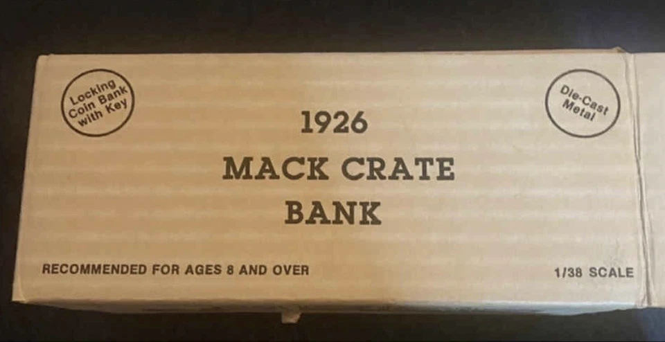 Rare ERTL 1/25 Scale Coin Bank - 1926 Mack Crate Wagon Harley Davidson - Image 2 of 4