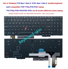 New US Backlit Keyboard for Lenovo ThinkPad T15 Gen 1 Gen 2 P15s Gen 1 Gen 2