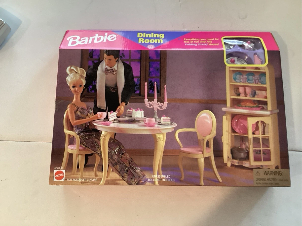 Vintage 1996 Mattel Barbie Folding Portable Pretty House Travel Play Set 1990s
