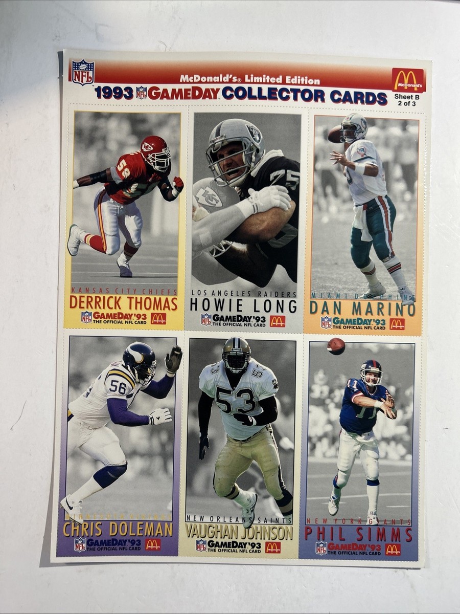mcdonald's limited edition 1993 gameday cards Amazon.com : McDonald's Limited Edition Game Day Collectors Cards 1993-3  Sheet Set, Uncut. : Sports & Outdoors