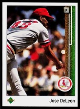 Jose DeLeon, 1989 Upper Deck, #293, St. Louis Cardinals,