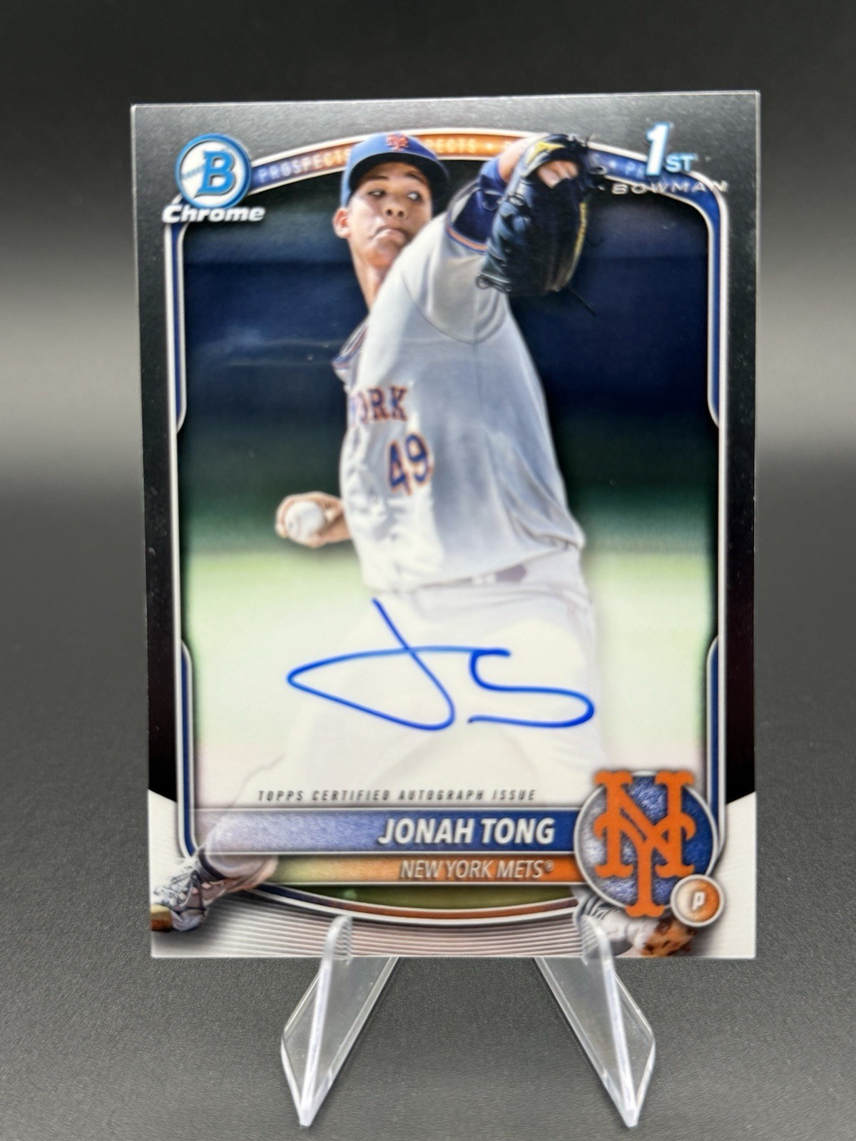2025 Bowman - Chrome Prospect Autographs Jonah Tong #CPA-JTO (AU, RC)