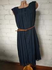 Women Jaeger dress navy polyester 38 / M / 46