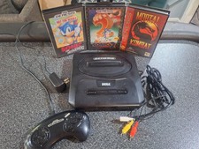 Sega Genesis Console Bundle SONIC 1 2 MK Boxe...
